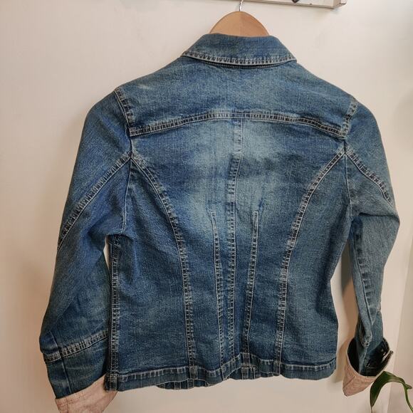 Garnet Hill Long Sleeve Blue Denim Jacket Size Small - Picture 3 of 9